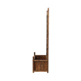 Livsip Wooden Garden Bed with Trellis 64x28.5x115cm - Front View