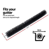 Gardeon Gutter Guard Brush 16M 92X10cm 18PCS - Front View