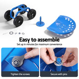 Gardeon Garden Seat 360 Swivel Rolling Adjustable Height Work Scooter Cart Wheels Heavy Duty 150kg - Rear View