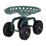 Gardeon Garden Seat 360 Swivel Rolling Adjustable Height Work Scooter Cart Wheels Heavy Duty 150kg - Extra Image