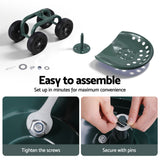 Gardeon Garden Seat 360 Swivel Rolling Adjustable Height Work Scooter Cart Wheels Heavy Duty 150kg - Rear View