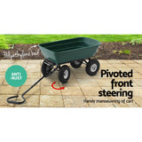 Gardeon Garden Cart Dump 270kg Hand Trailer Trolley Wagon Wheelbarrow Pull 75L - Top-Down View