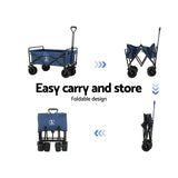 Gardeon Garden Cart Folding 120kg Trolley Camping Wagon Barrow Outdoor Beach - Close-Up Angle