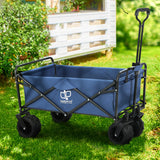 Gardeon Garden Cart Folding 120kg Trolley Camping Wagon Barrow Outdoor Beach - Low Angle