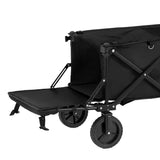 Gardeon Garden Cart with Opening Rear Black - 45-Degree Angle
