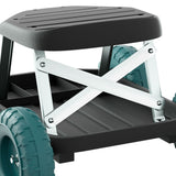 Gardening Rolling Stool with Wheels - Gardeon Garden Helper Seat for Easy Plant Care - Top-Down View