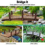 Gardeon Garden Decor Outdoor Ornament Wooden Bridge 160cm - Side View