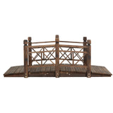 Gardeon Garden Decor Outdoor Ornament Wooden Bridge 150cm - Top-Down View