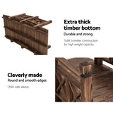 Gardeon Garden Decor Outdoor Ornament Wooden Bridge 150cm - Rear View