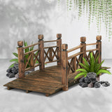 Gardeon Garden Decor Outdoor Ornament Wooden Bridge 150cm - Low Angle