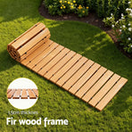 Gardeon 8FT Wooden Garden Pathway Roll-Out Straight Walkway Outdoor Backyard Brown