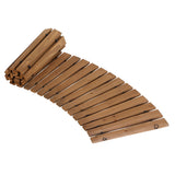 Gardeon 8FT Wooden Garden Pathway Roll-Out Curved Walkway Outdoor Backyard Brown - Side View