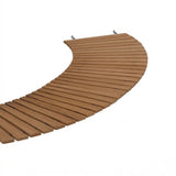 Gardeon 8FT Wooden Garden Pathway Roll-Out Curved Walkway Outdoor Backyard Brown - Low Angle