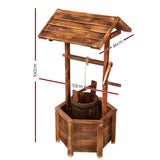 Gardeon Garden Decor Outdoor Ornament Wooden Wishing Well - Front View
