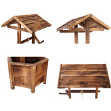 Gardeon Garden Decor Outdoor Ornament Wooden Wishing Well - Rear View