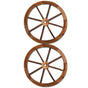 Gardeon Garden Decor Outdoor Ornament 2X Wooden Wagon Wheel