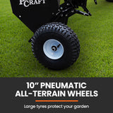 PLANTCRAFT Tow Behind Plug Lawn Aerator 1m (40') Wide, Universal Hitch for Ride on Mower, Garden Tractor