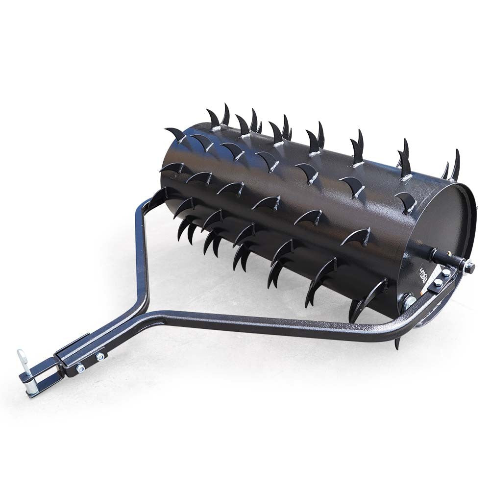PLANTCRAFT Tow Behind Lawn Roller Spike Aerator 36' Wide, Universal Hitch for Ride on Mower, Garden