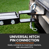 PLANTCRAFT Tow Behind Lawn Roller Spike Aerator 36' Wide, Universal Hitch for Ride on Mower, Garden