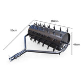 PLANTCRAFT Tow Behind Lawn Roller Spike Aerator 36' Wide, Universal Hitch for Ride on Mower, Garden