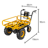 BAUMR-AG 40V Battery Powered Material Handling Dumper Wheelbarrow Motorised Electric, 300kg Capacity - Rear View