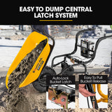 BAUMR-AG 40V Battery Powered Wheelbarrow Motorised Electric, 100L Bucket Volume, 3 Wheel, 260KG, Lifting Bucket