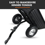 PlantCraft Poly Dump Cart, 272kg Load Heavy Duty Tipper Trailer, 16-inch Tyres, for Ride-on Lawn Mower Tractor, ATV, Quad Bike - Extra Image