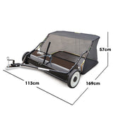 PLANTCRAFT Lawn Sweeper 38' Wide, Tow Behind Leaf and Grass Clipping Collector, Universal Hitch for