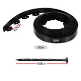 Greenfingers Garden Edging 5CM x 10M Border Support Landscape Edge Black X2 - Front View