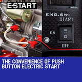 GENPOWER 8.4kW Peak 6kW Rated Generator Single-Phase Petrol - Portable RCD - 45-Degree Angle