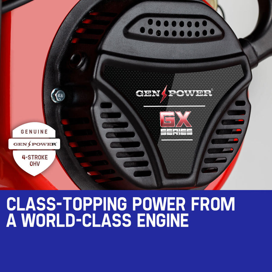 GENPOWER 4.2kW Peak 3kW Rated Generator Single-Phase Petrol - Site Portable