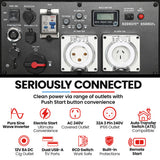 GENPOWER 8.5kW Peak 8.2kW Inverter Generator, Push Button & Remote Start, ATS Compatible, RCD, Porta