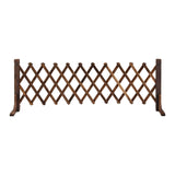 Gardeon Garden Fences Expandable Wooden Trellis Fence Plant Frame 160cm Brown - Top-Down View