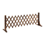 Gardeon Garden Fences Expandable Wooden Trellis Fence Plant Frame 160cm Brown - Extra Image