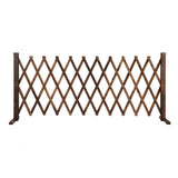 Gardeon Garden Fences Expandable Wooden Trellis Fence Plant Frame 200cm Brown