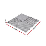 Giantz 20PCS Garage Floor Tiles Interlocking Drainage Non-Slip Tiles Heavy Duty for Workshop Grey