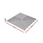 Giantz 20PCS Garage Floor Tiles Interlocking Drainage Non-Slip Tiles Heavy Duty for Workshop Grey