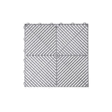 Giantz 20PCS Garage Floor Tiles Interlocking Drainage Non-Slip Tiles Heavy Duty for Workshop Grey - Side View