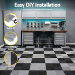 Giantz 20PCS Garage Floor Tiles Interlocking Drainage Non-Slip Tiles Heavy Duty for Workshop Grey