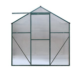 Green Fingers Greenhouse 1.9x1.9x1.83M Aluminium Polycarbonate Green House Garden Shed - Side View