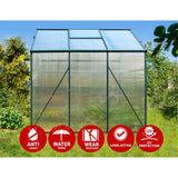 Green Fingers Greenhouse 1.9x1.9x1.83M Aluminium Polycarbonate Green House Garden Shed - Top-Down View