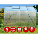 Greenfingers Greenhouse 2.52x1.9x1.83M Aluminium Polycarbonate Green House Garden Shed - Top-Down View