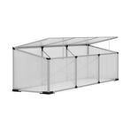 Green Fingers silver aluminium cold frame greenhouse, 180x50x50cm, polycarbonate