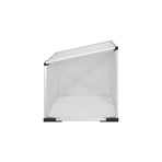 Green Fingers silver aluminium cold frame greenhouse, 180x50x50cm, polycarbonate, three roof vents with plastic holders
