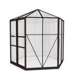 Greenfingers Greenhouse 2.4x2.1x2.32M Aluminium Polycarbonate Green House Garden Shed - Top-Down View