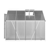Green Fingers Greenhouse 2.42x1.9x1.95M Aluminium Polycarbonate Green House Garden Shed - Side View