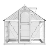 Green Fingers Greenhouse 2.48x1.89x2M Aluminium Polycarbonate Green House Garden Shed - Top-Down View