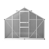 Green Fingers Greenhouse 3.6x2.5x1.95M Aluminium Polycarbonate Green House Garden Shed - Top-Down View
