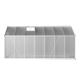 Green Fingers Greenhouse 4.1x2.5x2.26M Double Doors Aluminium Green House Garden Shed - Top-Down View