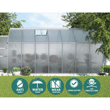 Green Fingers Greenhouse 4.1x2.5x2.26M Double Doors Aluminium Green House Garden Shed - 45-Degree Angle